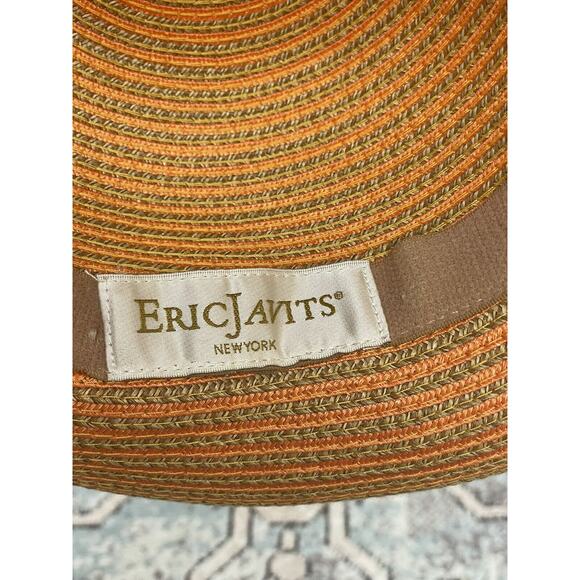 Eric Javitz Straw Hat Orange Brown - Picture 4 of 4